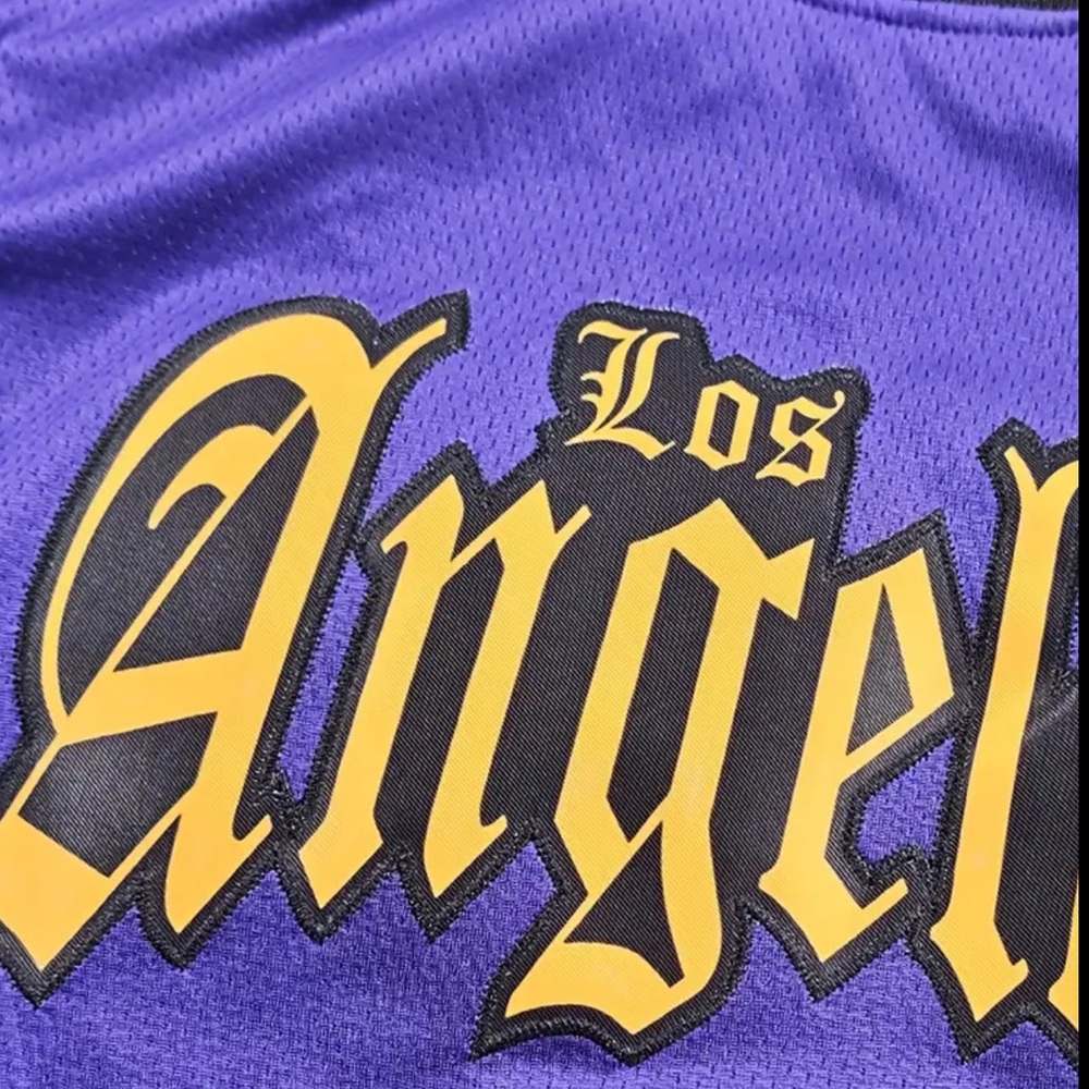 Los Angeles Lakers Luka Doncic Stitched Basketball Jersey Purple Men's - Picture 9 of 10
